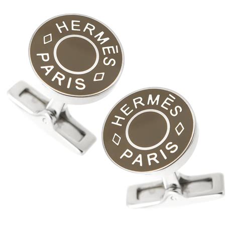 hermes style leather cuff|hermes cufflinks gold and enamel.